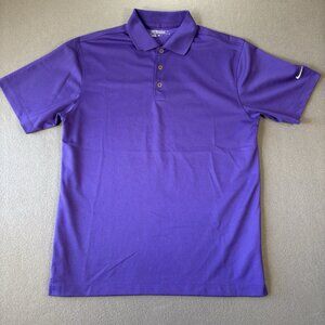 Nike Golf Tour Performance Polo Shirt Mens M Purple Dri Fit Preppy Sporty Casual